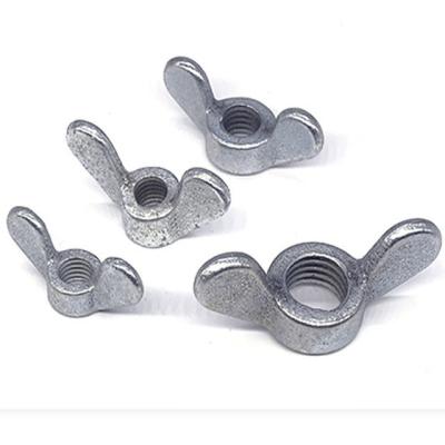 China DIN 315 Automotive Industry Cast Rounded Wing Nut, DIN 314 Carbon Steel Galvanized Edged Wing Nut, SS Zinc Alloy Brass Wing Wing Nut for sale