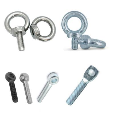 China Stainless steel din580 DIN444 DIN580 eye bolts, m6 din582 eye nut eye lifting nuts, hood pin hanger bolt accessary with hole eye bolts for sale