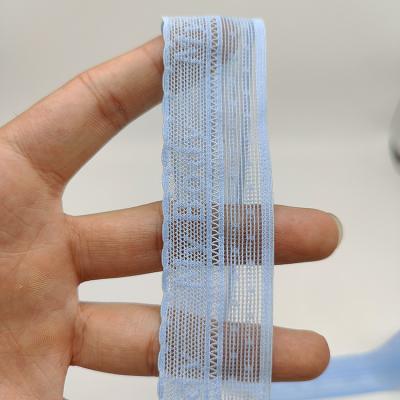 China New soft and flexible high quality web customization lace jacquard webbing webbing ribbon printed nylon elastic band for sale