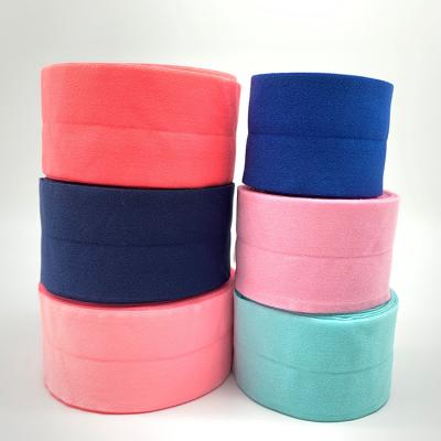 China Fashion customization soft and flexible high quality nylon fold over elastic band elastic ultra-thin for sale