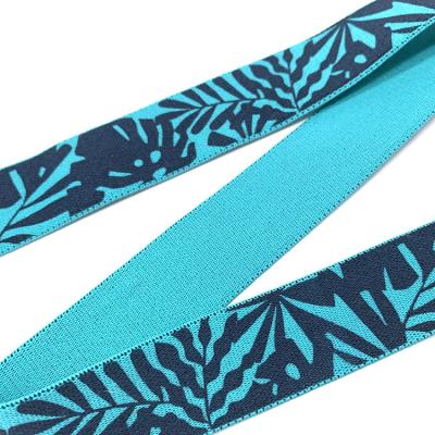 China Soft and flexible design custom 2.5cm nylon jacquard elastic band bandana band panties waistband for sale