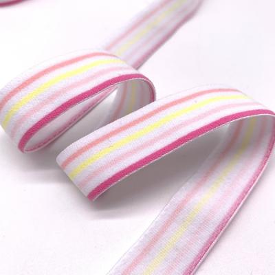 China Soft And Flexible Custom Design Color Stripe Underwear Rubber Bands Custom Woven Elastic Waistband for sale