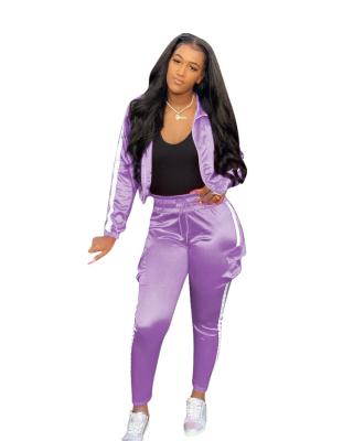 China Breathable Women's Casual Hooded Zipper Sports Suit Lady Plus Size 2 Set Two Piece Sweatsuit Women Set/Ladies Casual Neon Sweat Suit for sale