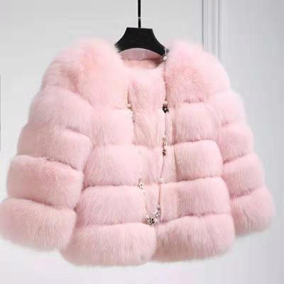 China Fashion Anti-Shrink Custom Made Shorts Warm Faux Fur Jacket For Women Faux Fox Fur Coat Artificial Fur Outwear Clothing for sale