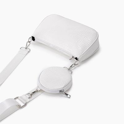 China Hot Selling Fashion Small Cross - Body For Women Saddle Bags PU White Cute Cross - Body Bag for sale