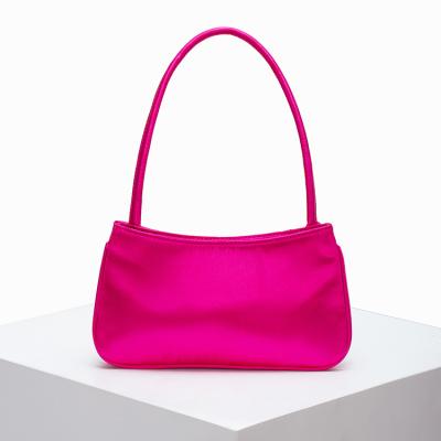 China New Fashion Style Trend Handbags Rose Red Nylon Beach Underarm Shoulder Bag for sale