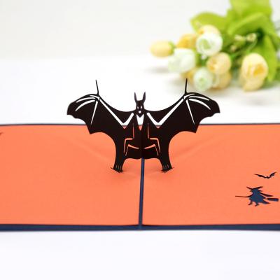 China Africa Holiday Decoration Postcard Bat Shape Greeting Card Wholesale Animal Halloween Celebration Greeting Cards and Envelopes for sale