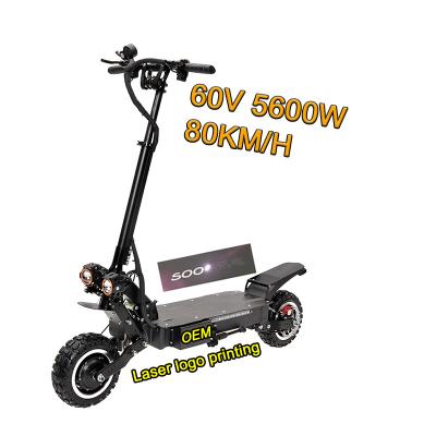 China Foldable Electro Scooter 11Inch 60V 28AH 80km/h Off Road High Power 5600W Men Electric Scooter Fast E Scooter Two Wheel for sale