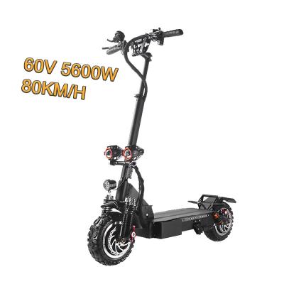 China Men's 5600W Electro Scooter Fast Adult Two Wheel Foldable Electric Scooter 11Inch 60V 80km/h Off Road E Scooter for sale