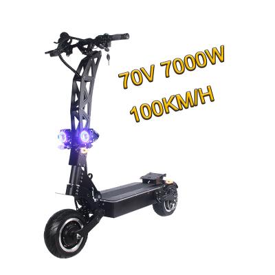 China Foldable Electric Scooter 100KM/H 11Inch Men's Electric Scooter 70V 7000W 45Ah Double Motor E Scooter Adult Two Wheel Fast for sale