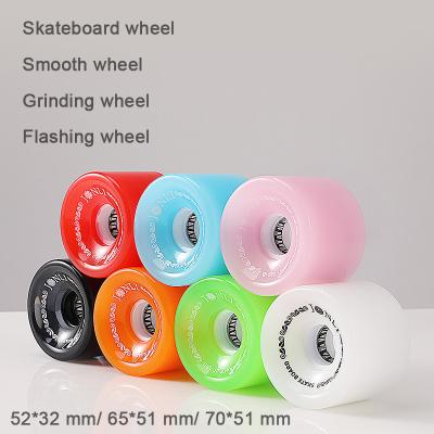 China 52*32 65*51 70*51mm High Elastic Custom Wholesale Custom PU Wheel Matte Multicolor Snap Skateboard Wheels for sale