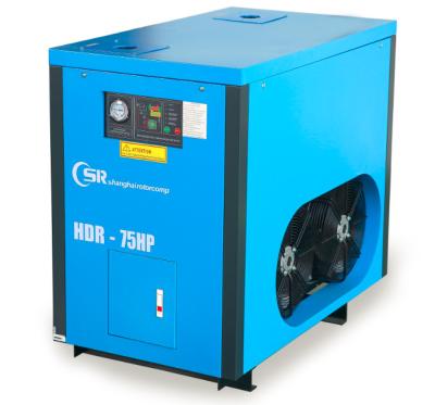 China Super Cooling 75HP Air Screw Compressor with 10.7m3/min Refrigerated Air Dryer for sale