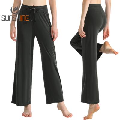 China OEM Breathable Sports Wide Leg Pants Fast Dry Breathable Leisure Running Show Skinny High Waist Fitness Yoga Pants Dropper Sense Pants for sale