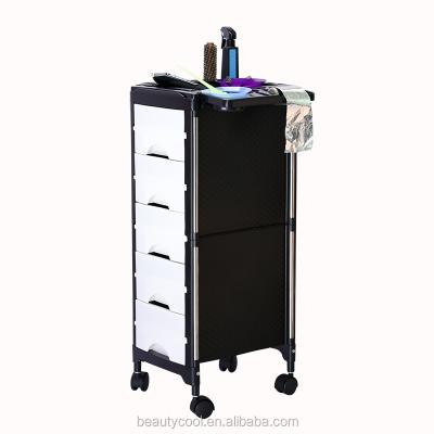 China Wholesale Furniture Barber Trolley With Wheels Black Barber Shop Beauty Salon Barber Trolley Trolley for sale