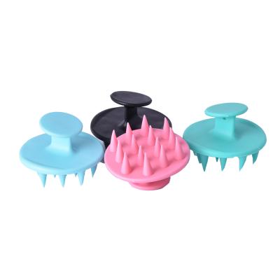 China 4g Private Logo Hair Scalp Massager Silicone Scrape Hair Massage Shampoo Brush for sale