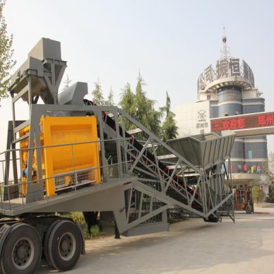 China Stable Performance HZP75 75m3/h China Manufacturer Mobile Concrete Batching Plant for sale