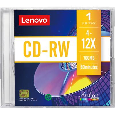 China Lenovo China Wholesale Music Discs 700 Mb CD-RW Single Layer Blank Rewritable Empty CD Disc for sale