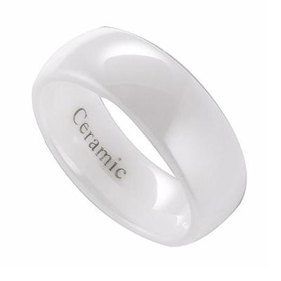 China Fashion Simple Design Ceramic Jewelry Ceramic Ring Hot Selling White Empty Jewelry for sale