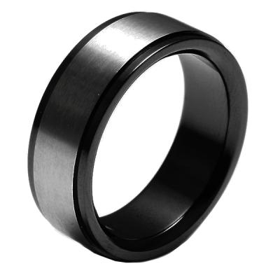 China Classic style or with inlay tone zirconium wedding bands jewelry rings etc. two stones.carbon fiber for sale