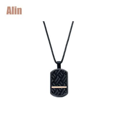 China Black Stainless Steel Vintage Pendant Chain Necklace Personalized Design for sale