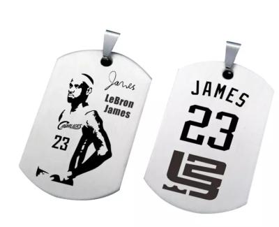 China 2020 Hiphop Commemorative NBA Sports Basketball Kobe Star Stainless Steel Chains Necklace Pendants Jewelry for sale