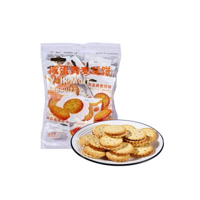 China Factory Custom Low Fat 108G/Pack Net Weight Yellow Malt Biscuits Delicious Biscuit for sale