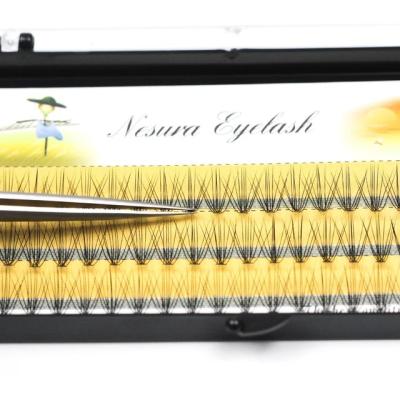 China Premade feather fans 6mm-14mm russian synthenic silk volume lashes different lashes eyelash extension fans for sale