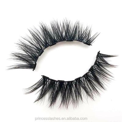 China Cheap natural custom faux mink false eyelash 3d magnetic eye lashes lashes magnetic eyeliner for sale