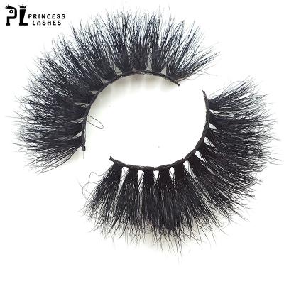 China 25MM Natural Long Box 3D Mink Eyelash Fluffy Eyelashes Custom Logo Eyelash Package for sale