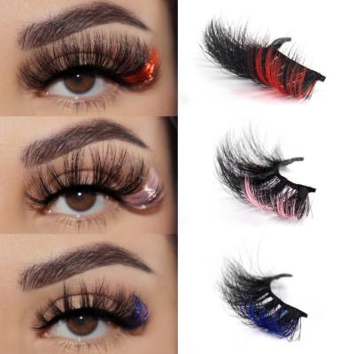 China 3d lashes tresluce lashes 3d lashes wholesale natural colored mink color 12-25mm natural color full free sample vegan eyelashes seller for sale