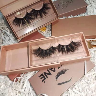 China Full natural wholesale custom 3d strip mink eyelash sellers private label packaging brown nude box case for sale