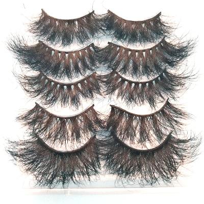 China Wholesale Natural Princess 3d 25mm Mink Eyelashes Private Label fluffy long with custom packaging box for sale