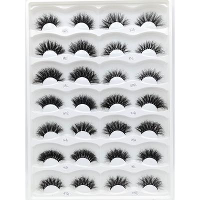 China 25mm Long Natural Mink Eyelash Fluffy 3d Mink Lashes Wholesale 3d Mink Eyelashes for sale