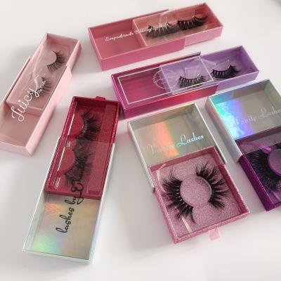 China 3d Mink False Eye Lashes Long Eyelash Custom Made Clean Natural Fluffy Brand 25mm Mink Strip Eyelash Wholesale Vendor Packing Box for sale