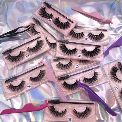 China Natural Long Wholesale Volume 100% Real Mink Lashes Custom Private Label Packaging Box 3D Mink Eyelashes for sale