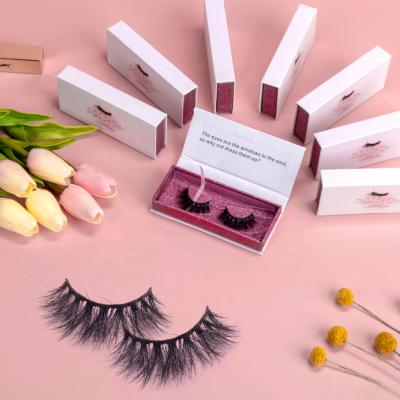 China Natural Long New Design 100% Handmade 3D Mink Eyelashes Custom Eyelash Own Baner Packaging box for sale