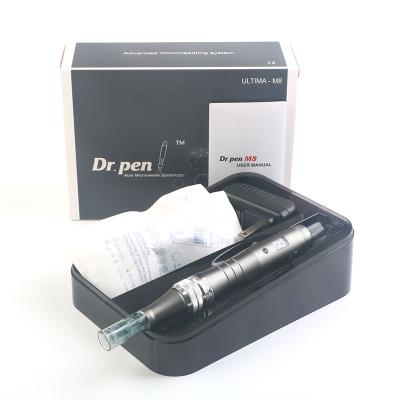 China Anti-puffiness 2021 Dr. tending pen m8 dermapen professional microneedling wireless digital display of the last syllable of a word M8 pen rechargeable derma pen for sale