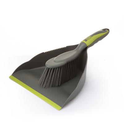 China Wholesale Gray Cleaning Brooms Modern Single Handle Office Household Brush Dustpan Brooms Cleaning Tools for sale