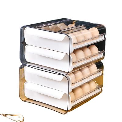 China Direct Type Egg Freshness Preservation Factory PET Egg Storage Box Refrigerator Storage Drawer Storage Boxes And Bin for sale