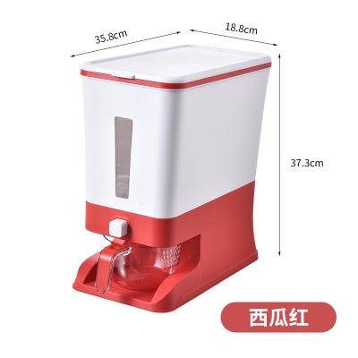 China Lowest Price Freshness Preservation Kitchen Rice Container Multifunctional 12kg Rice Bucket Rice Container With Measuring Cup for sale