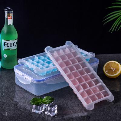 China Silicone Ice Cream Mold Transparent Colorful Seal Tray Stocked BPA Free Trays With Lid for sale