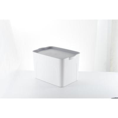 China 2021 New Design Large Edge Sustainable White Smooth Safety Use Japanese Style Plastic Storage Box With Lids for sale