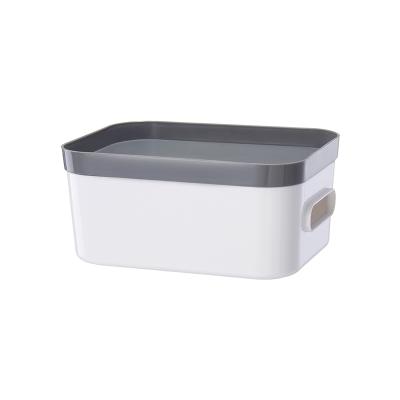 China Viable Most Popular Portable Medium Plastic White Case With Gray Lid Storage Box for sale