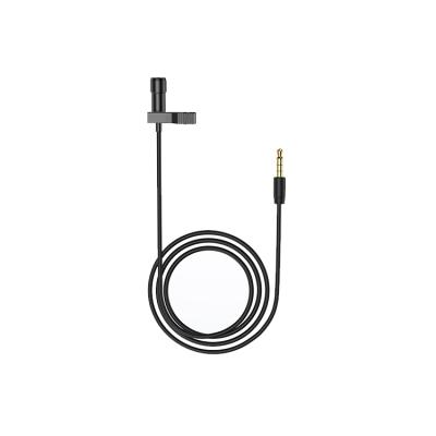 China Portable Lavalier Microphone 3.5mm Clip On Link External Mini Lapel Lavalier Microphone Recording Mic For youtube video for sale