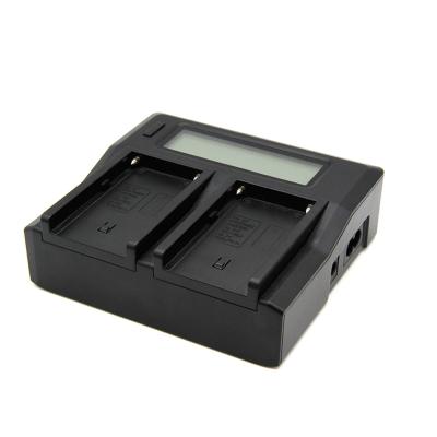 China Factory Wholesale ABS DC Dual Charger Digital Camera Battery Charger with LCD Display for Sony NP-F550 F750 F970 for sale