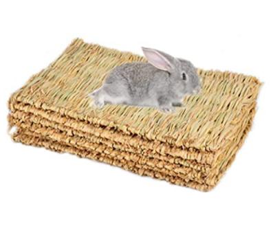 China Hand Wash Grass Carpet Woven Bed Mat Hot Selling Rabbit Grass Mat for sale