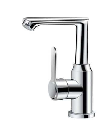 China Newest Metered Faucets SUS304 Hot And Cold Water Mixer Stainless Steel Single Hole Stainless Steel Basin Faucet for sale