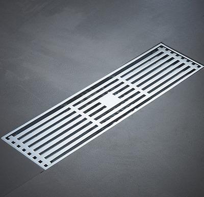 China Modern high quality factory square 30x8cm long luxury brass copper floor drainer for sale