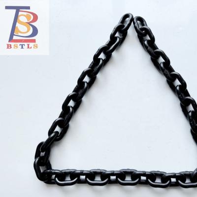 China Lifting Black EN818-2 Finished Welded G100 Alloy Steel 13*39mm Standard Lifting Chain Factory Outlet for sale