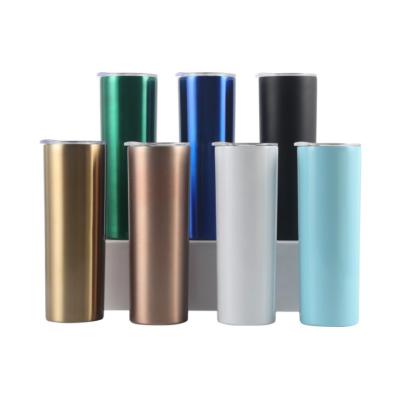 China Hot Sale Viable 20oz Tumbler Stainless Steel Sublimation Tumbler Coffee Mug Straw for sale